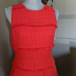J Crew Red Fringe Dress 6